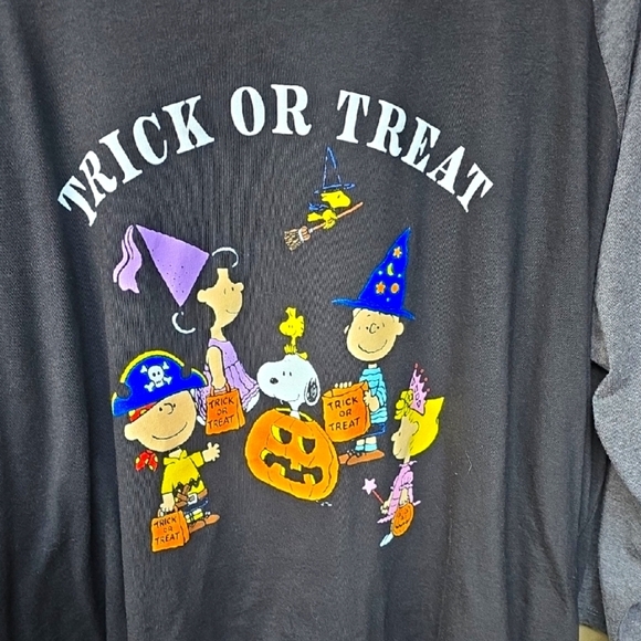 Torrid Peanuts Halloween Trick Or Treat Henley 3/5 Sleeves 4x - Picture 4 of 8